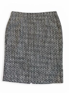 Chico's Tweed Pencil Skirt Women’s 5 (XL) Black & White Lined